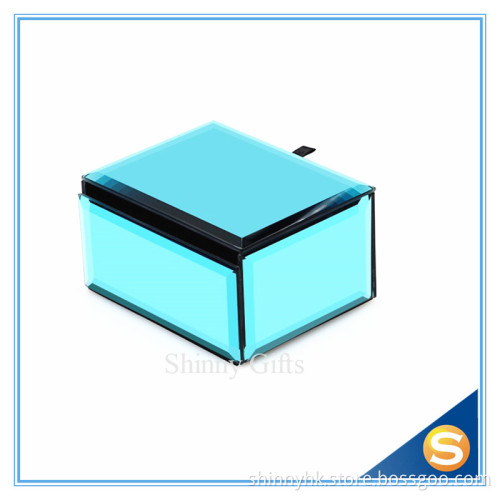 Wedding Gifts Custom Design Blue Glass Jewellery box